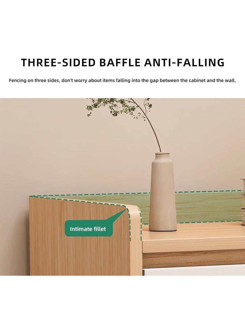 دولاب تخزين أرضي قائم بذاته مع درج واحد وبابين و3 رفوف و4 أرجل خشبية مطاطية لغرفة النوم والمنزل والمكتب من ويمارت، متعدد الألوان - Image 4